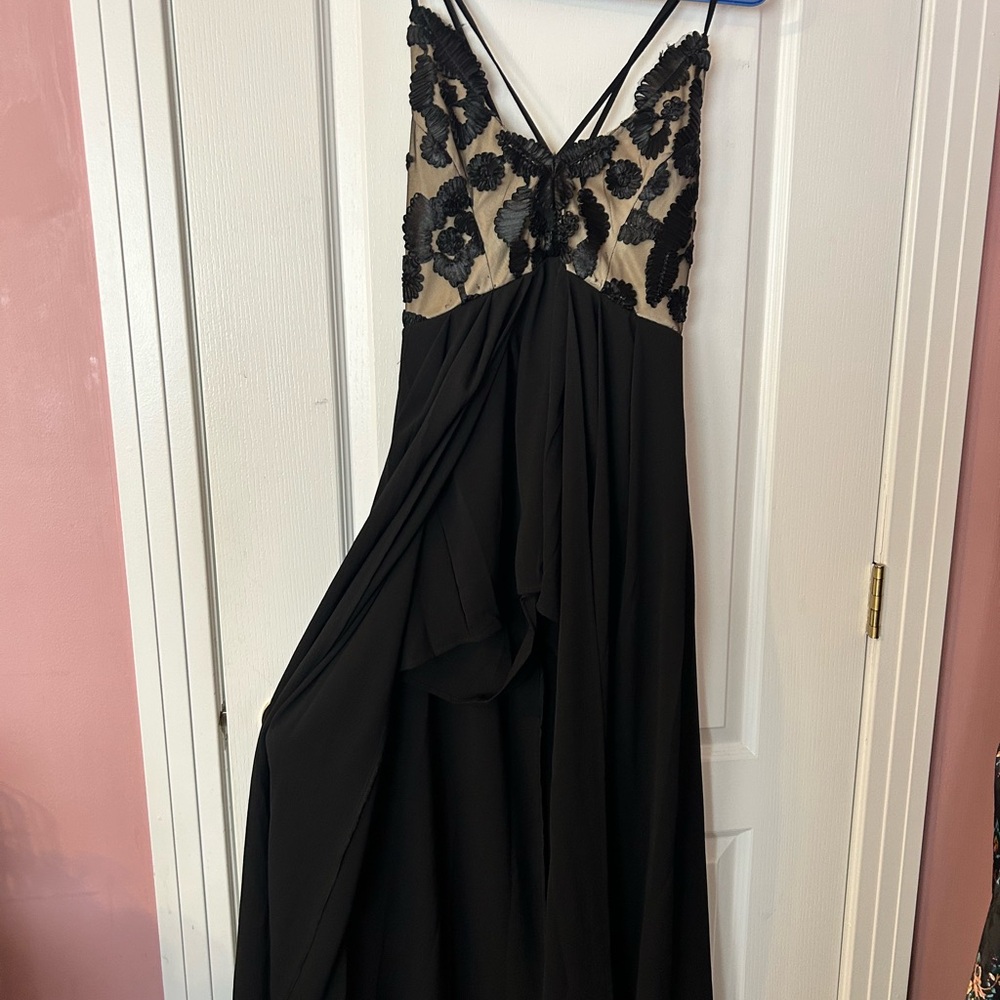 Trendy Rompers Brand: New with Tags-  Lace Black/Cream High-Low Romper.
